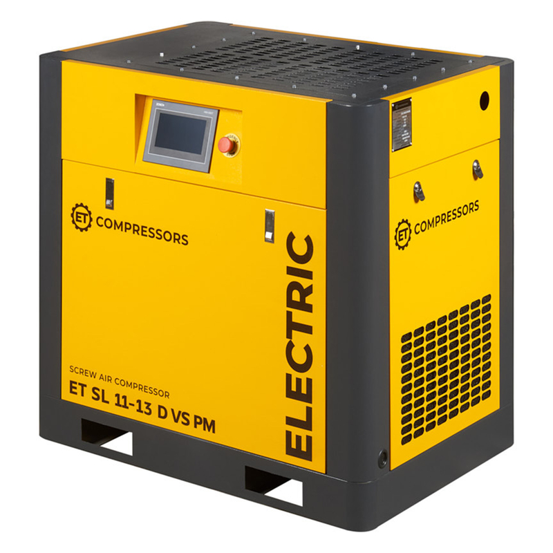 Винтовой компрессор ET-Compressors SL 11-13 D VS PM (IP23) без муфты с частотным регулированием производительности и двигателем на постоянных магнитах